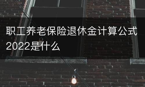 职工养老保险退休金计算公式2022是什么