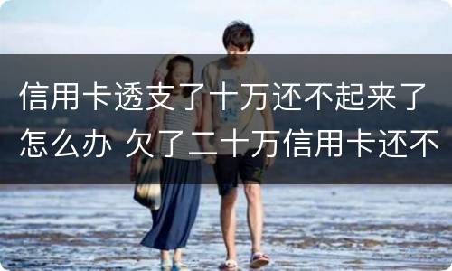 信用卡透支了十万还不起来了怎么办 欠了二十万信用卡还不起怎么办
