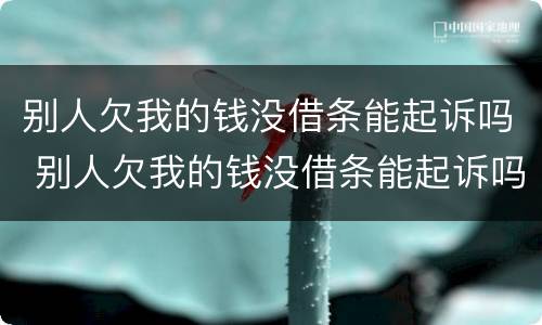别人欠我的钱没借条能起诉吗 别人欠我的钱没借条能起诉吗有效吗