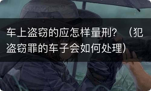 车上盗窃的应怎样量刑？（犯盗窃罪的车子会如何处理）