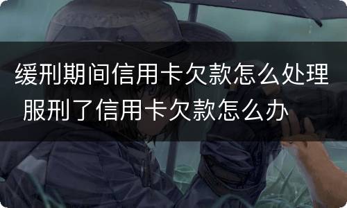 缓刑期间信用卡欠款怎么处理 服刑了信用卡欠款怎么办