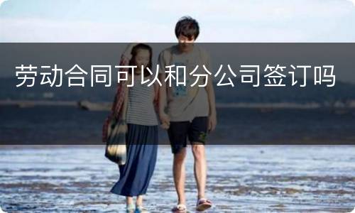 劳动合同可以和分公司签订吗
