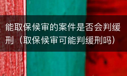 能取保候审的案件是否会判缓刑（取保候审可能判缓刑吗）
