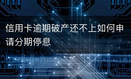 信用卡逾期破产还不上如何申请分期停息