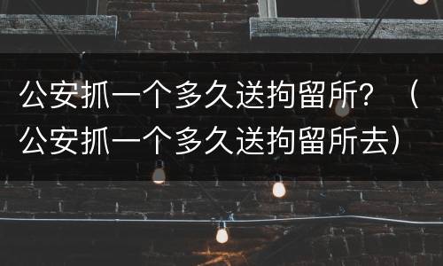 公安抓一个多久送拘留所？（公安抓一个多久送拘留所去）