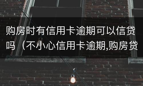 购房时有信用卡逾期可以信贷吗（不小心信用卡逾期,购房贷款有影响吗）