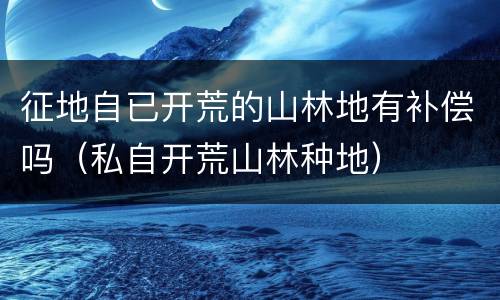 征地自已开荒的山林地有补偿吗（私自开荒山林种地）