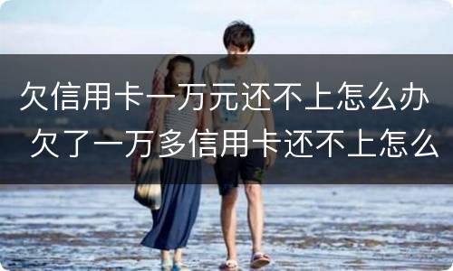 欠信用卡一万元还不上怎么办 欠了一万多信用卡还不上怎么办