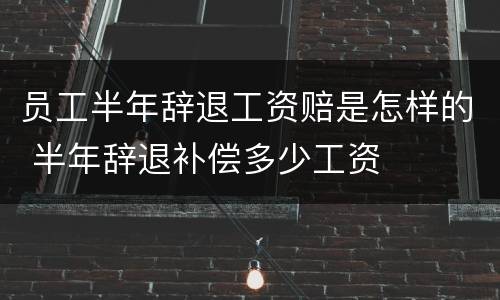 员工半年辞退工资赔是怎样的 半年辞退补偿多少工资