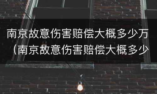南京故意伤害赔偿大概多少万（南京故意伤害赔偿大概多少万元）
