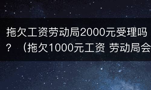 拖欠工资劳动局2000元受理吗？（拖欠1000元工资 劳动局会管吗）