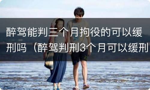 醉驾能判三个月拘役的可以缓刑吗（醉驾判刑3个月可以缓刑吗）