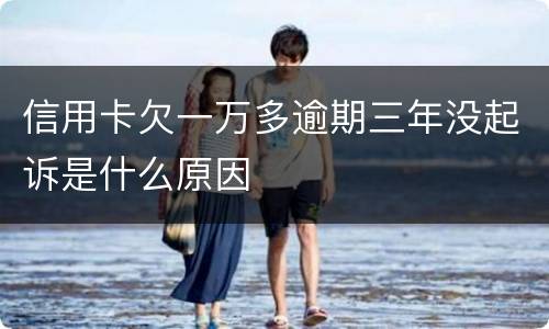 信用卡欠一万多逾期三年没起诉是什么原因