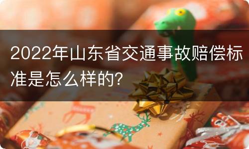 2022年山东省交通事故赔偿标准是怎么样的？