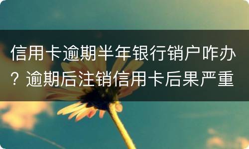 信用卡逾期半年银行销户咋办? 逾期后注销信用卡后果严重