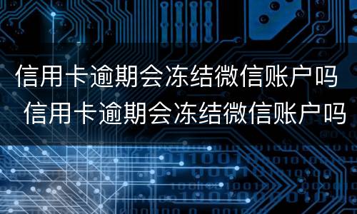 信用卡逾期会冻结微信账户吗 信用卡逾期会冻结微信账户吗怎么解冻