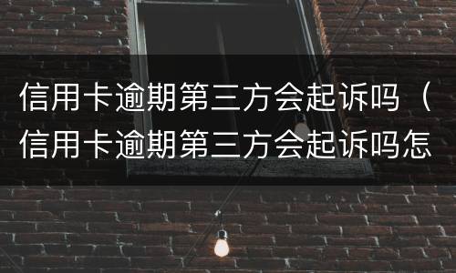 信用卡逾期第三方会起诉吗（信用卡逾期第三方会起诉吗怎么办）