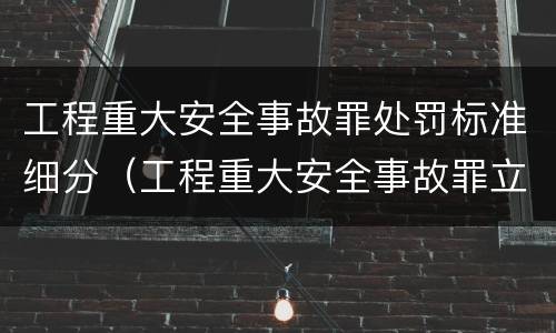 工程重大安全事故罪处罚标准细分（工程重大安全事故罪立案标准）