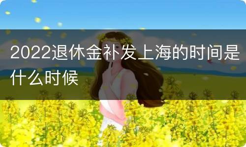 2022退休金补发上海的时间是什么时候