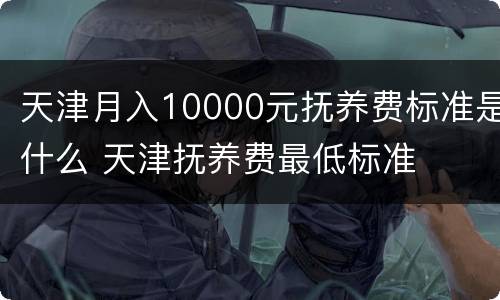 天津月入10000元抚养费标准是什么 天津抚养费最低标准