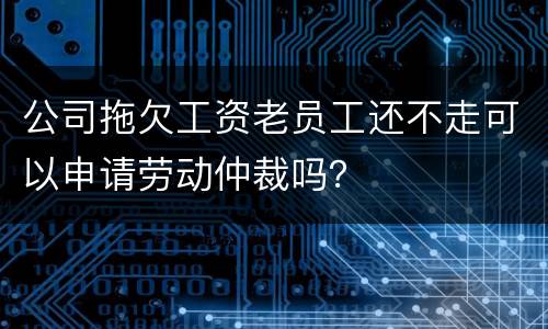 公司拖欠工资老员工还不走可以申请劳动仲裁吗？