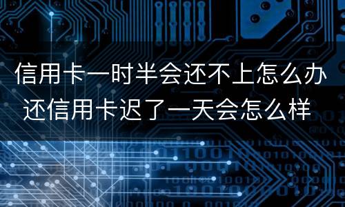 信用卡一时半会还不上怎么办 还信用卡迟了一天会怎么样