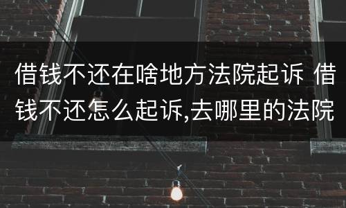 借钱不还在啥地方法院起诉 借钱不还怎么起诉,去哪里的法院起诉