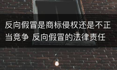 反向假冒是商标侵权还是不正当竞争 反向假冒的法律责任