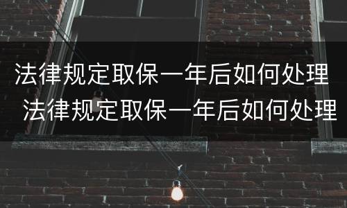 法律规定取保一年后如何处理 法律规定取保一年后如何处理违章