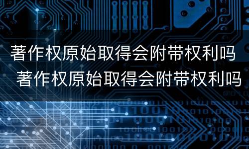 著作权原始取得会附带权利吗 著作权原始取得会附带权利吗为什么