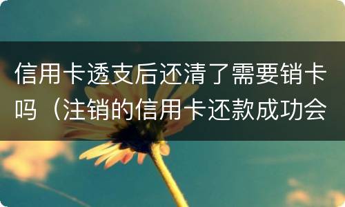 信用卡透支后还清了需要销卡吗（注销的信用卡还款成功会退回来吗）