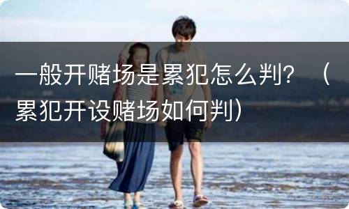 一般开赌场是累犯怎么判？（累犯开设赌场如何判）