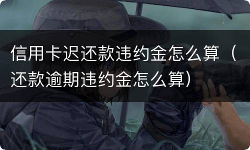 信用卡迟还款违约金怎么算（还款逾期违约金怎么算）
