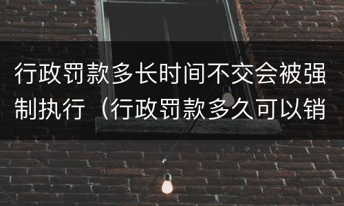 行政罚款多长时间不交会被强制执行（行政罚款多久可以销案）