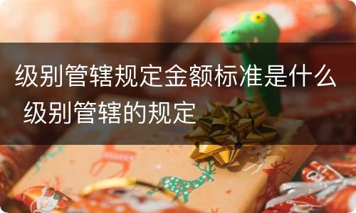 级别管辖规定金额标准是什么 级别管辖的规定
