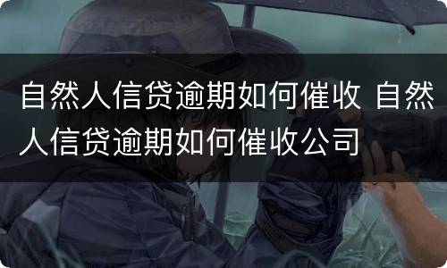 自然人信贷逾期如何催收 自然人信贷逾期如何催收公司