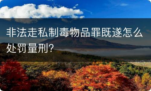 非法走私制毒物品罪既遂怎么处罚量刑?
