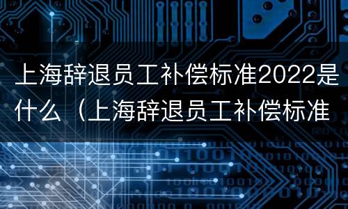 上海辞退员工补偿标准2022是什么（上海辞退员工补偿标准2020）