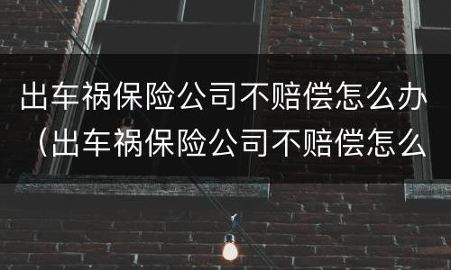 出车祸保险公司不赔偿怎么办（出车祸保险公司不赔偿怎么办呢）