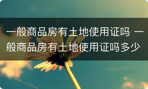 一般商品房有土地使用证吗 一般商品房有土地使用证吗多少钱