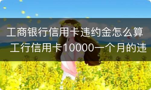 工商银行信用卡违约金怎么算 工行信用卡10000一个月的违约金是多少