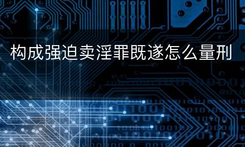 构成强迫卖淫罪既遂怎么量刑