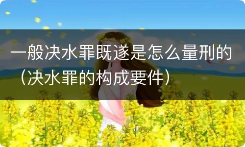 一般决水罪既遂是怎么量刑的（决水罪的构成要件）