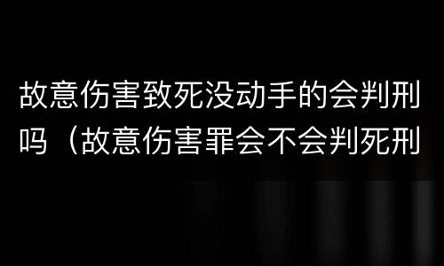 故意伤害致死没动手的会判刑吗（故意伤害罪会不会判死刑）