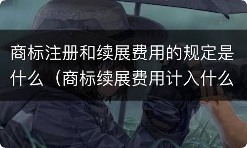 商标注册和续展费用的规定是什么（商标续展费用计入什么科目）