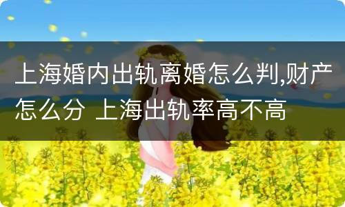 上海婚内出轨离婚怎么判,财产怎么分 上海出轨率高不高