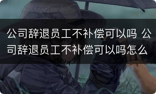 公司辞退员工不补偿可以吗 公司辞退员工不补偿可以吗怎么办
