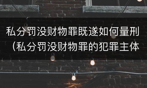 私分罚没财物罪既遂如何量刑（私分罚没财物罪的犯罪主体）