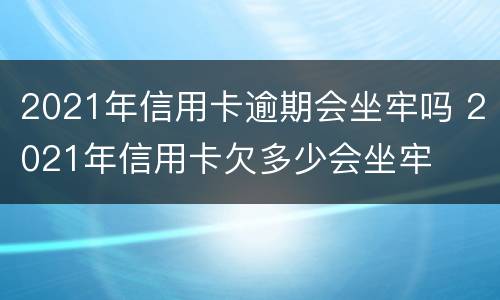 2021年信用卡逾期会坐牢吗 2021年信用卡欠多少会坐牢