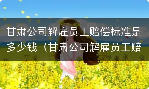 甘肃公司解雇员工赔偿标准是多少钱（甘肃公司解雇员工赔偿标准是多少钱一个月）